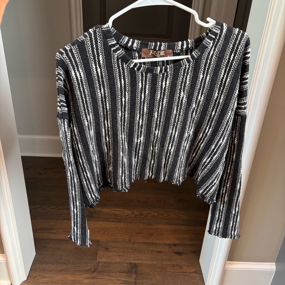 Striped Black and White Women's Blouse
